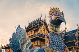 Thai sculptures at Wat Ban Den